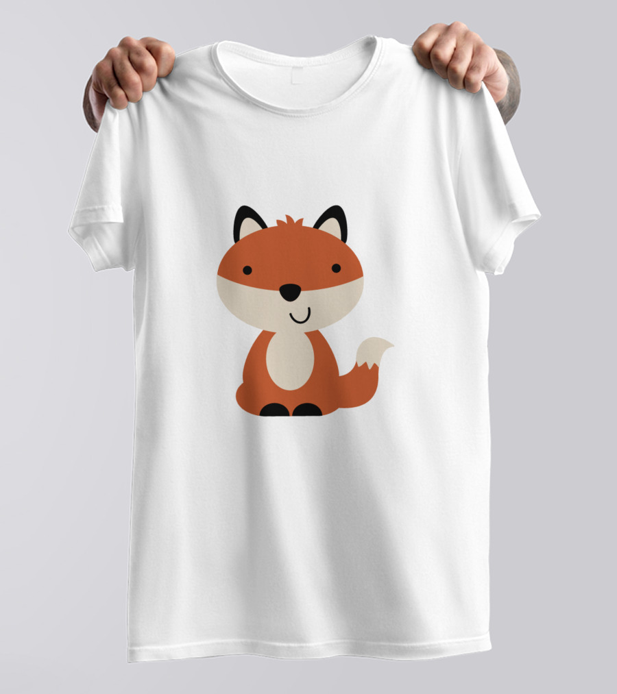 Cute Baby Cartoon Fox T-Shirt