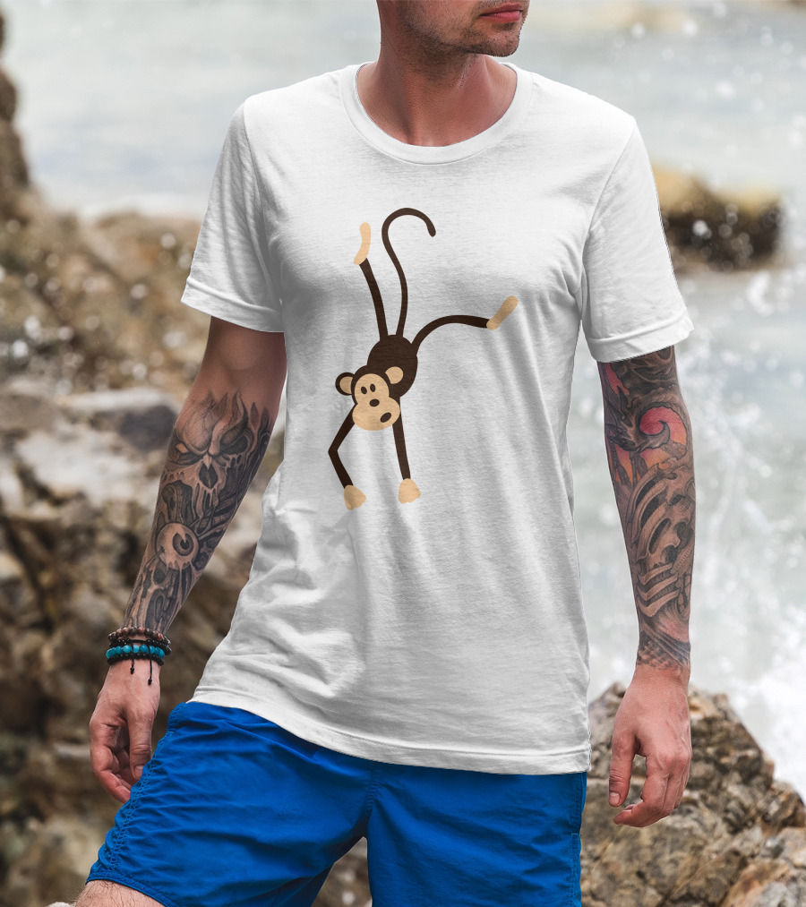 Funny Cartoon Monkey Doing Handstand T-Shirt