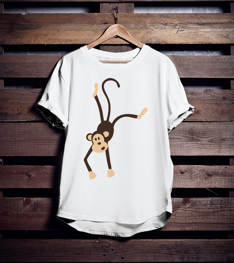 Funny Cartoon Monkey Doing Handstand T-Shirt