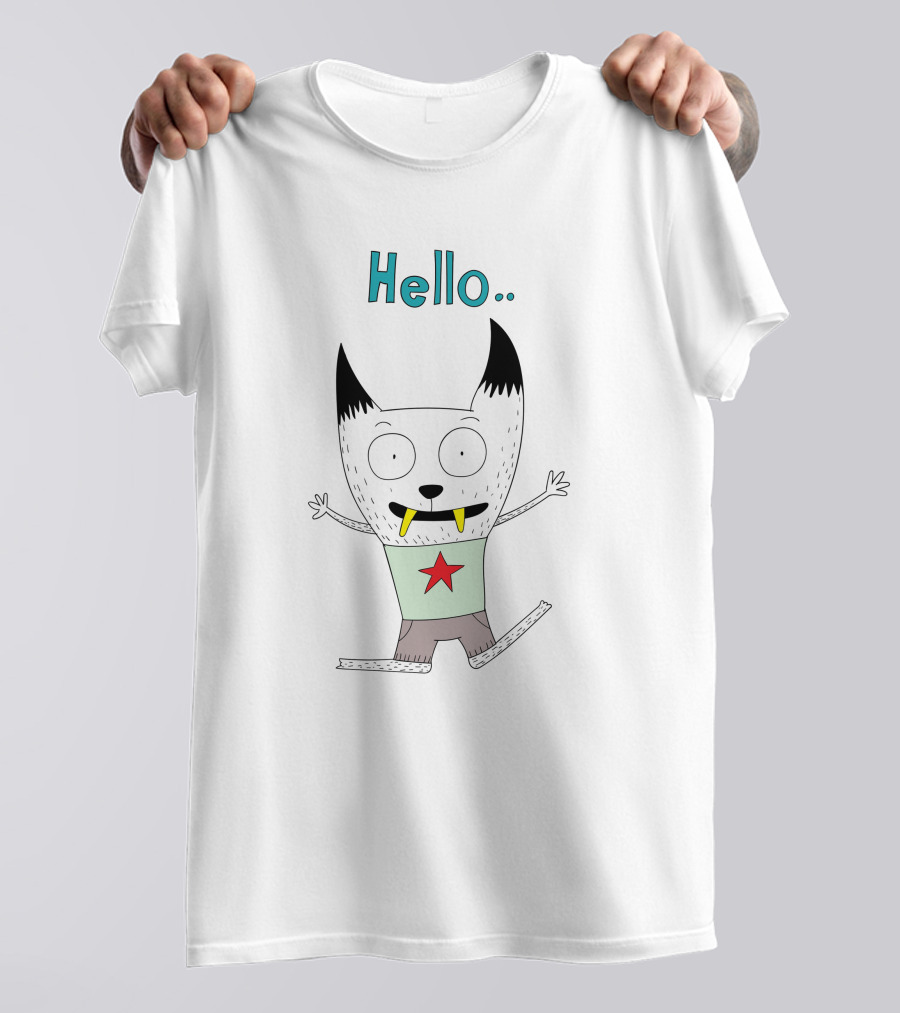 Hello Cute Creature With Star T-Shirt