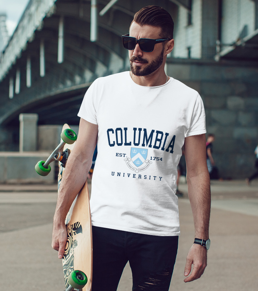 Columbia University Est 1754 Shield And Motto T-Shirt