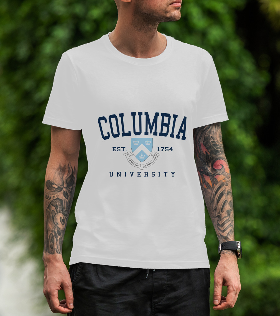 Columbia University Est 1754 Shield And Motto T-Shirt