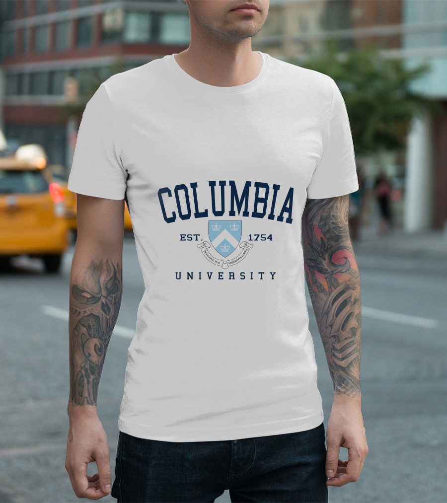 Columbia University Est 1754 Shield And Motto T-Shirt