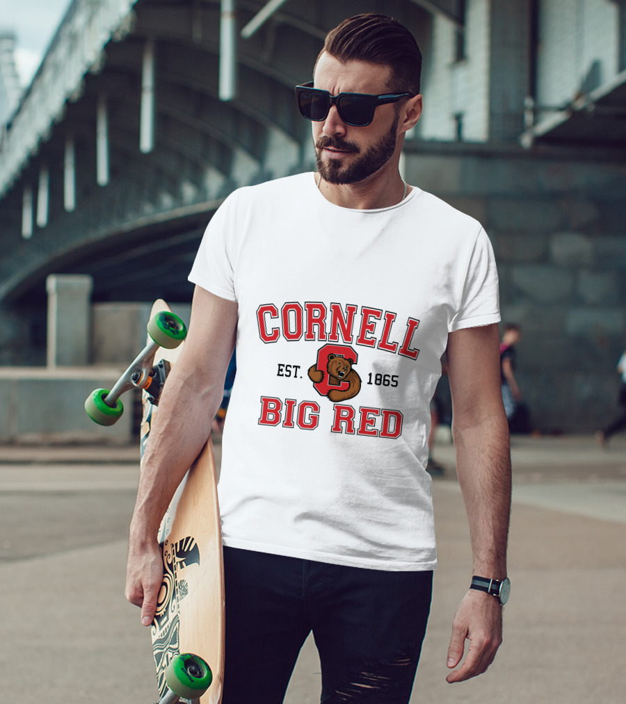 Cornell University Big Red Bear Logo Est 1865 T-Shirt