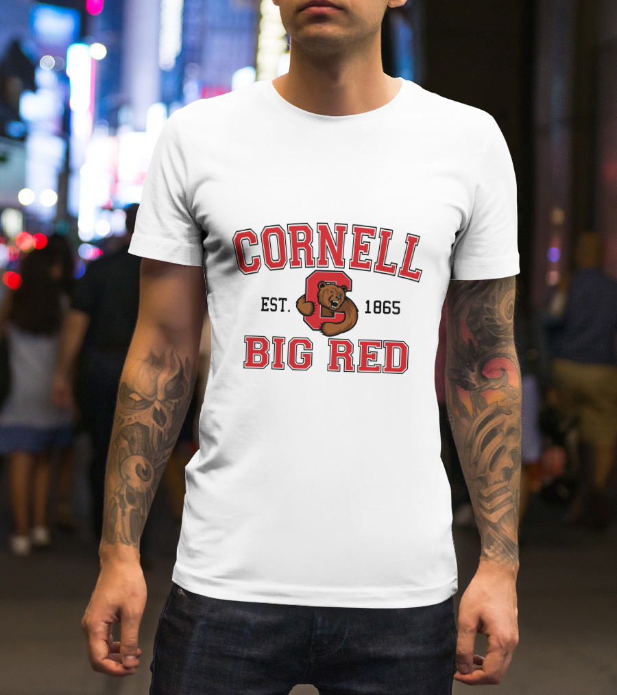 Cornell University Big Red Bear Logo Est 1865 T-Shirt