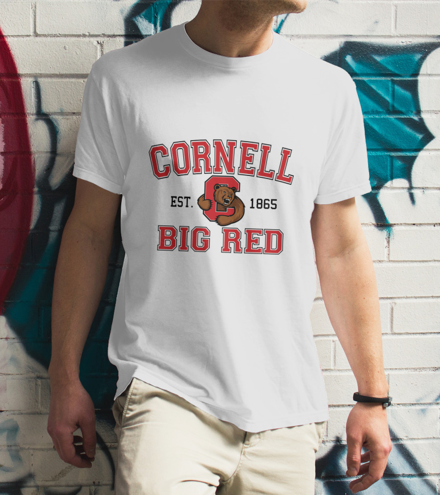 Cornell University Big Red Bear Logo Est 1865 T-Shirt