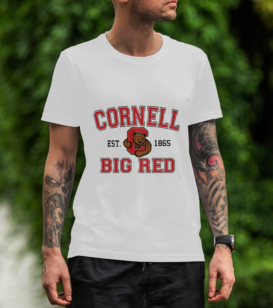 Cornell University Big Red Bear Logo Est 1865 T-Shirt