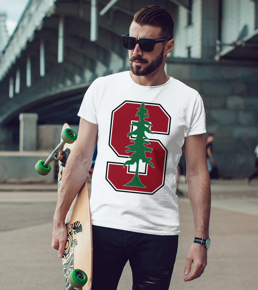 Stanford University Cardinal Logo With Tree T-Shirt