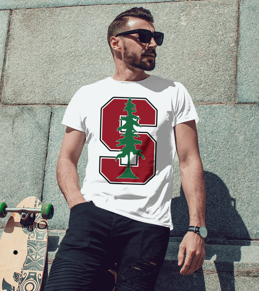 Stanford University Cardinal Logo With Tree T-Shirt