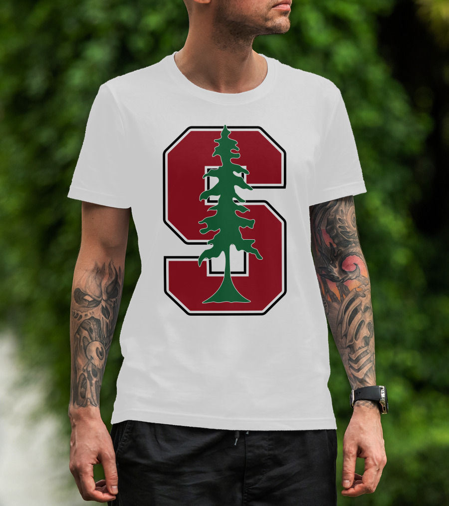 Stanford University Cardinal Logo With Tree T-Shirt