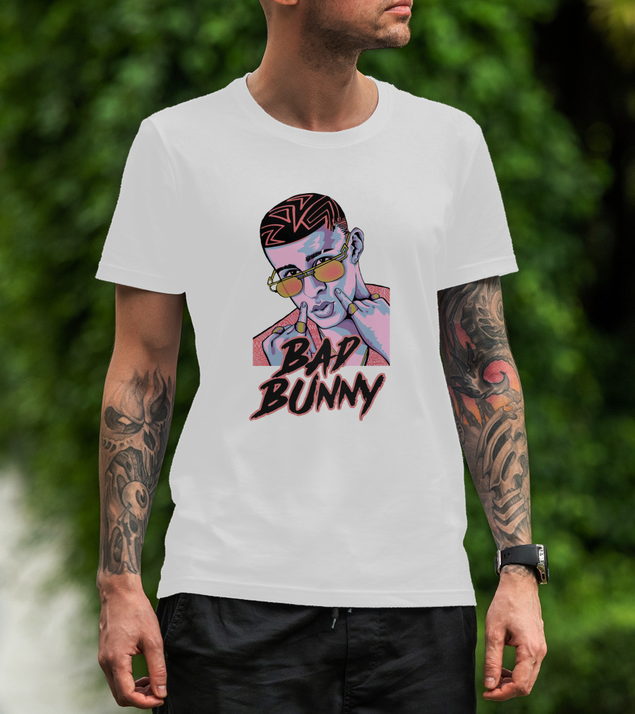 Bad Bunny Hip Hop Retro Sunglasses T-Shirt