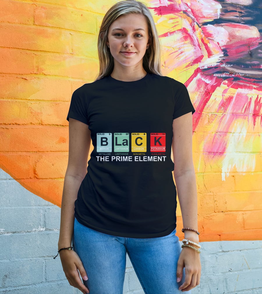 BLACK Boron Lanthanum Carbon Potassium The Prime Element T-Shirt