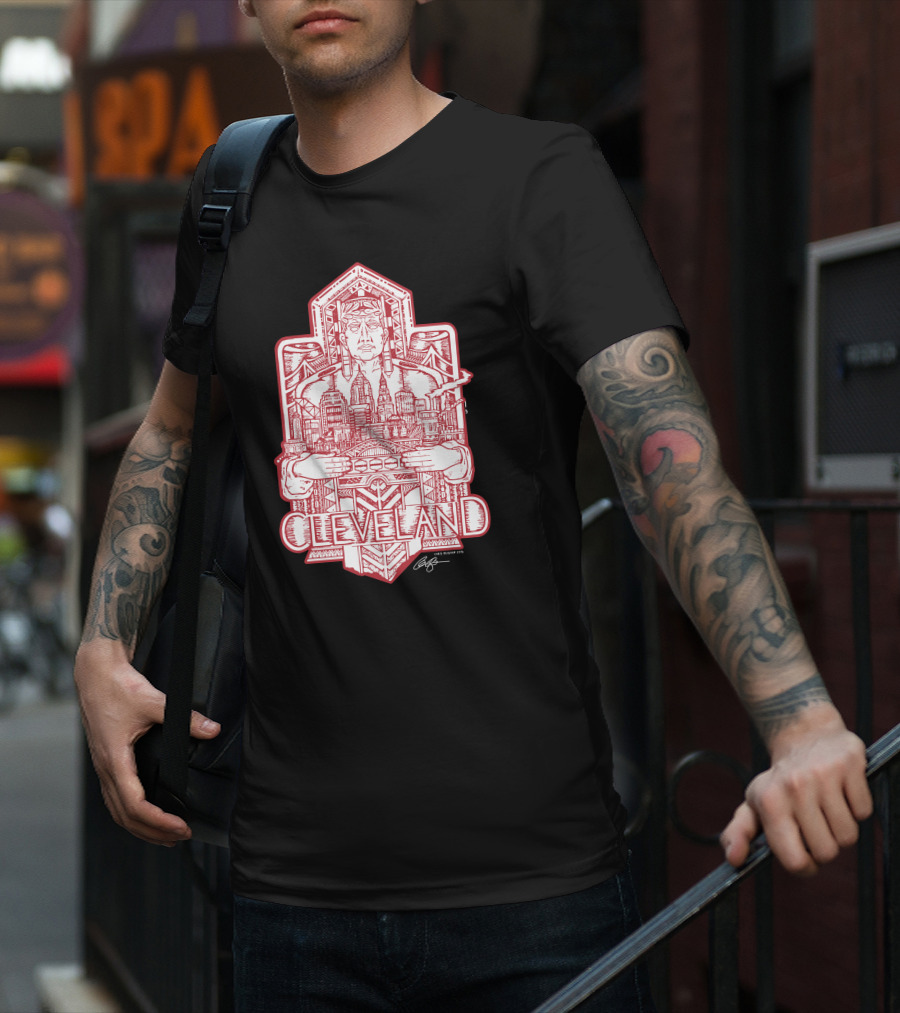 Cleveland Cityscape Guardian Red Line T-Shirt
