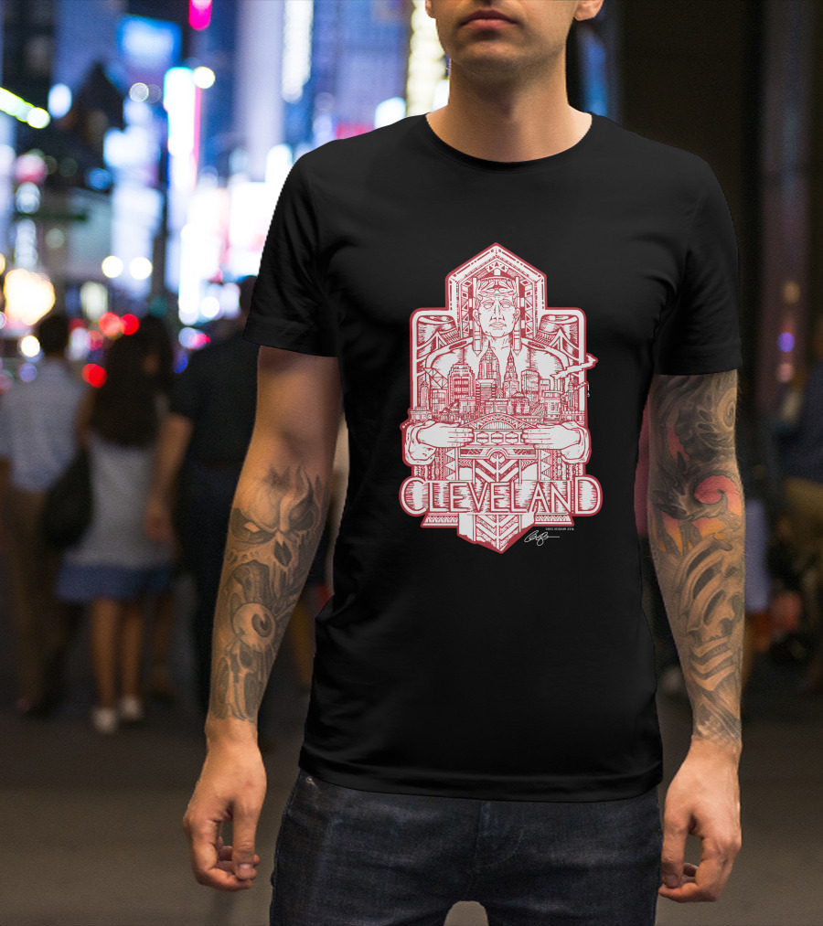 Cleveland Cityscape Guardian Red Line T-Shirt
