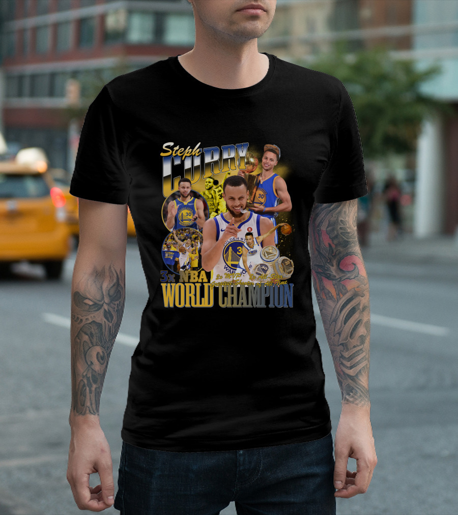 Steph Curry 3x NBA MVP World Champion Greatest Shooter Of All Time T-Shirt