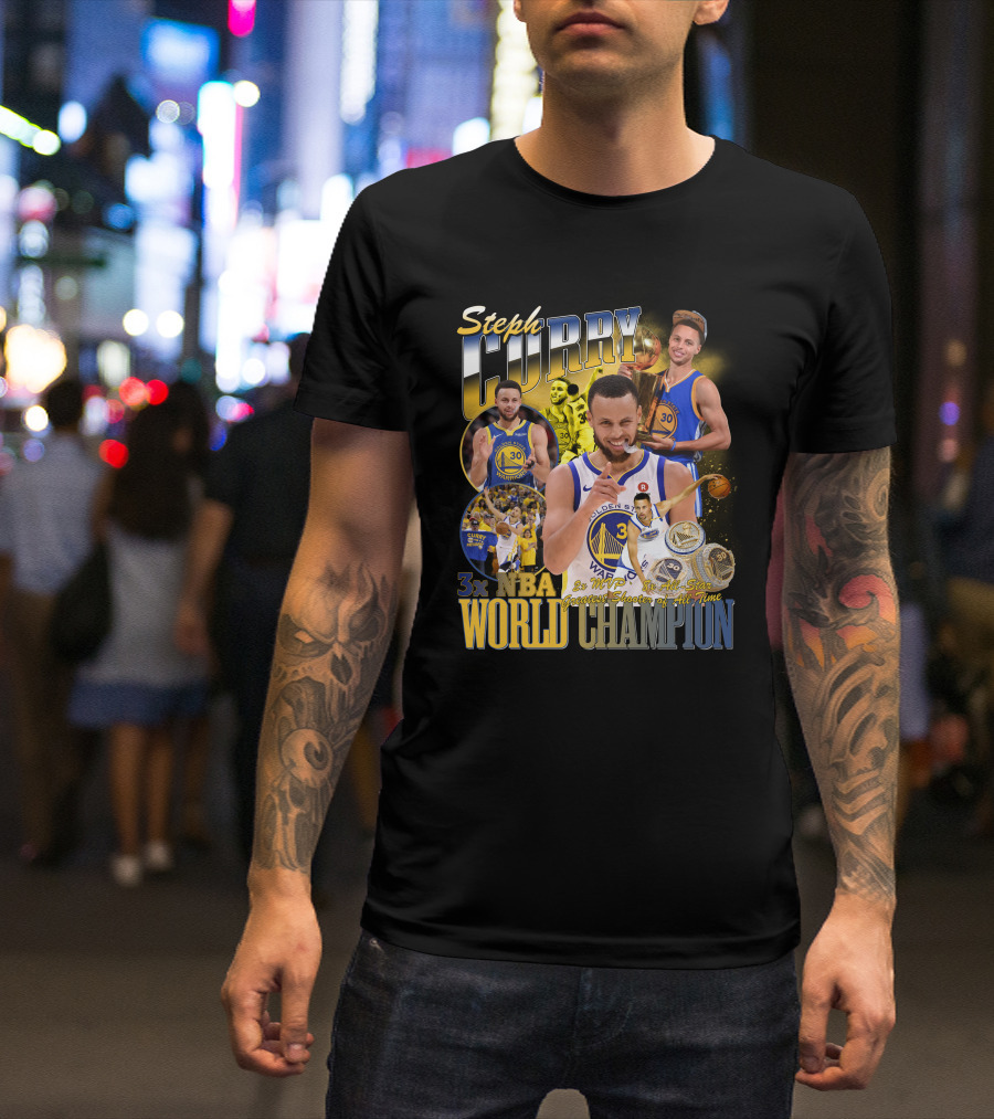Steph Curry 3x NBA MVP World Champion Greatest Shooter Of All Time T-Shirt