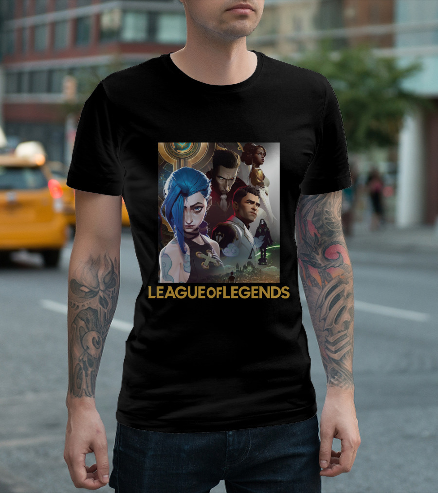 LEAGUE OF LEGENDS ARCANE CHARACTERS COLLAGE T-Shirt