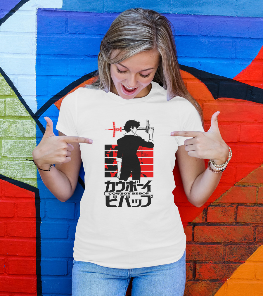 Cowboy Bebop Spike Spiegel Red Stripes Jet Swordfish II T-Shirt