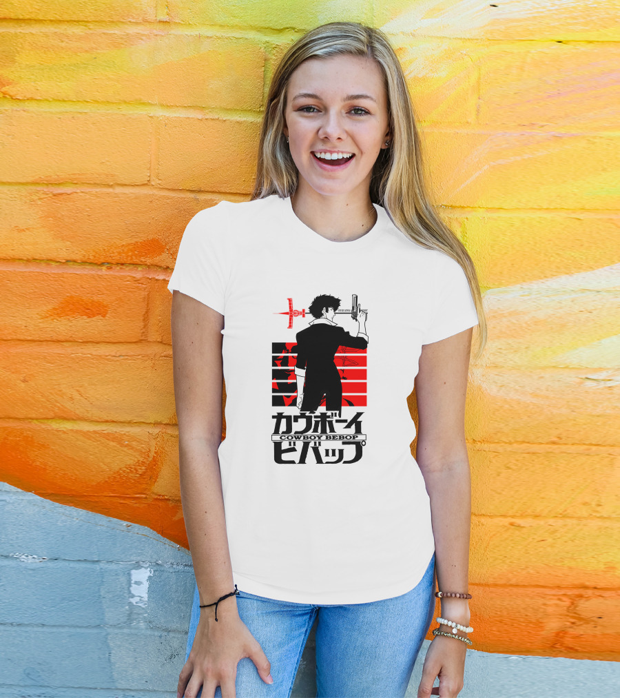 Cowboy Bebop Spike Spiegel Red Stripes Jet Swordfish II T-Shirt