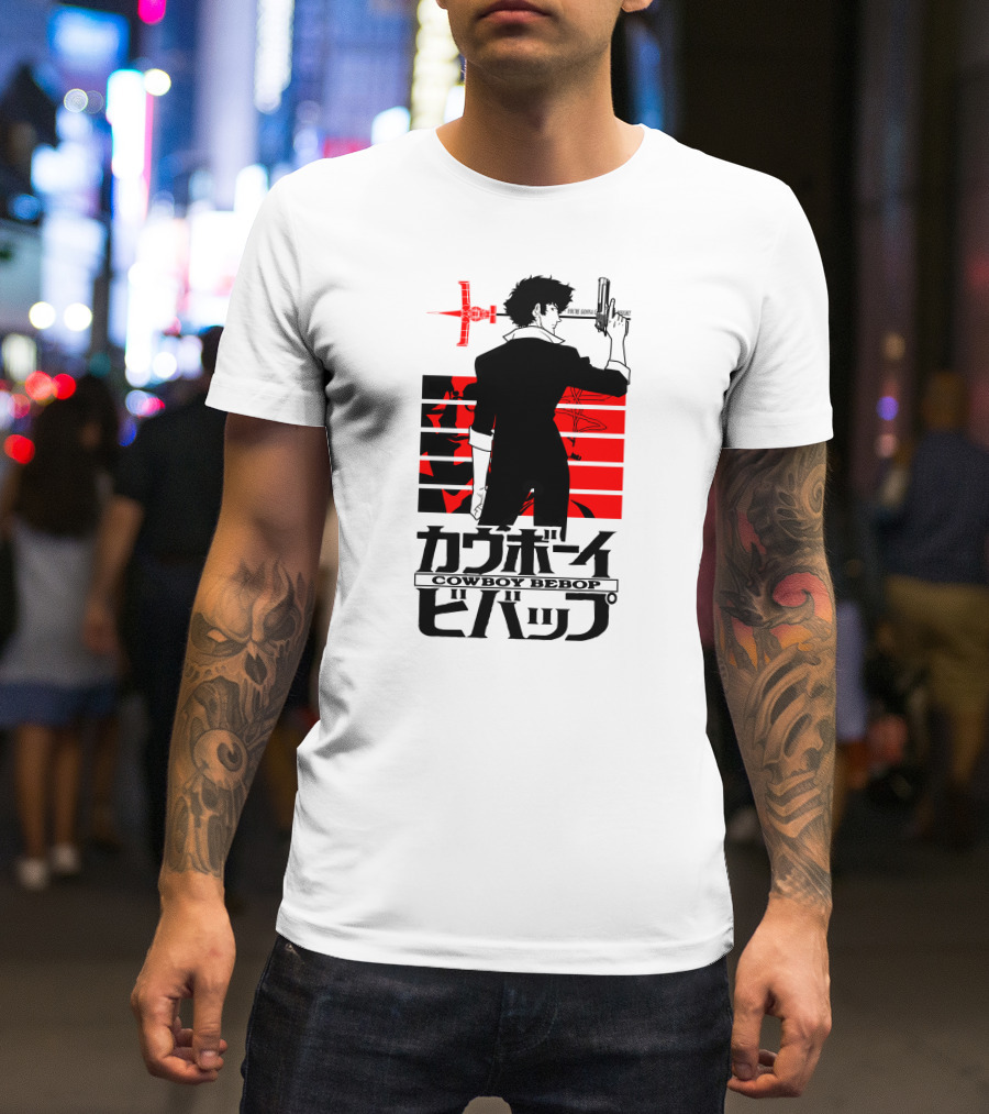 Cowboy Bebop Spike Spiegel Red Stripes Jet Swordfish II T-Shirt