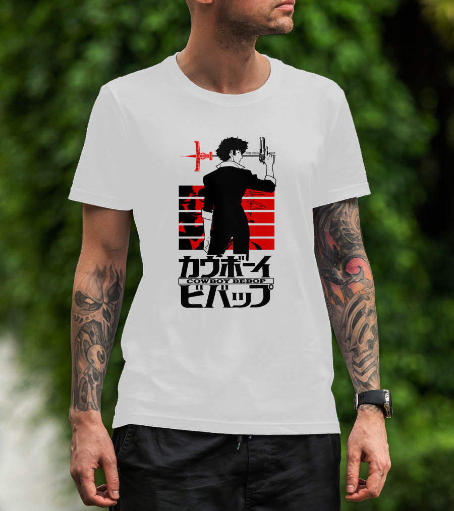 Cowboy Bebop Spike Spiegel Red Stripes Jet Swordfish II T-Shirt