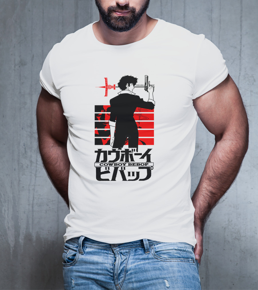 Cowboy Bebop Spike Spiegel Red Stripes Jet Swordfish II T-Shirt