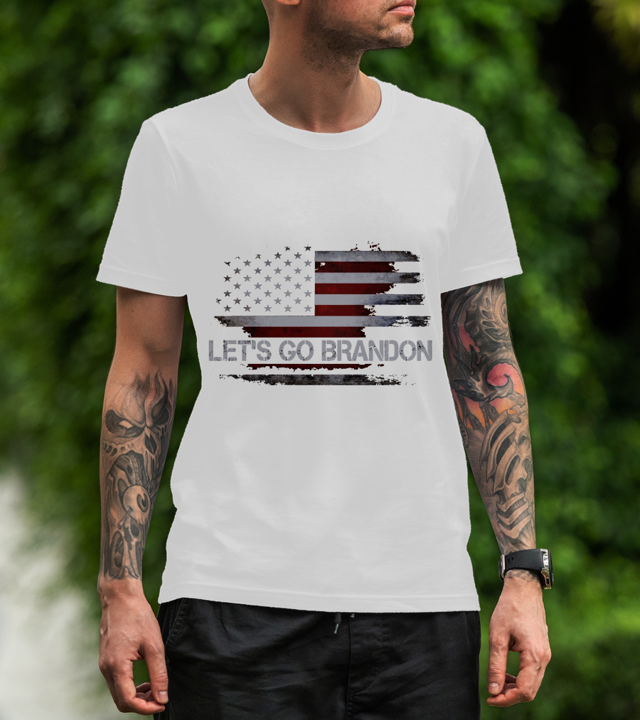 Let's Go Brandon American Flag Conservative Anti Liberal T-Shirt
