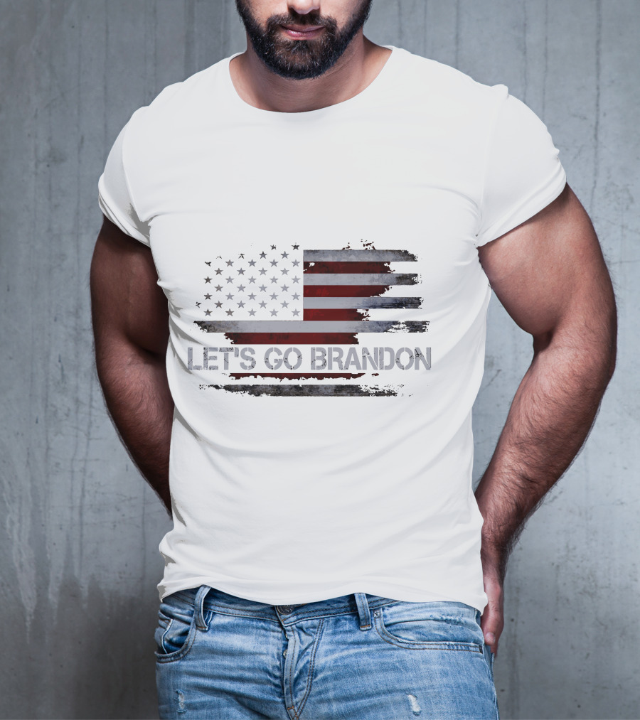 Let's Go Brandon American Flag Conservative Anti Liberal T-Shirt