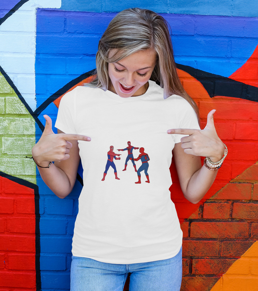 Spidermans No Way Home Pointing Meme Trio T-Shirt