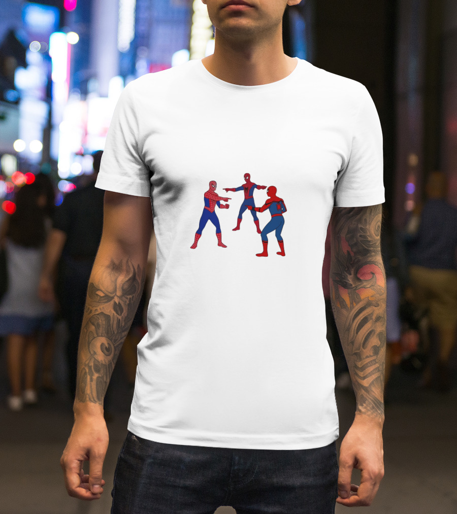 Spidermans No Way Home Pointing Meme Trio T-Shirt