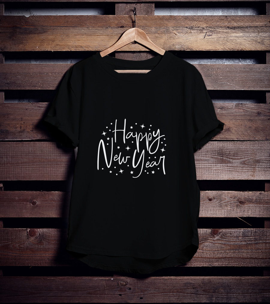 Happy New Year Stars And Dots T-Shirt