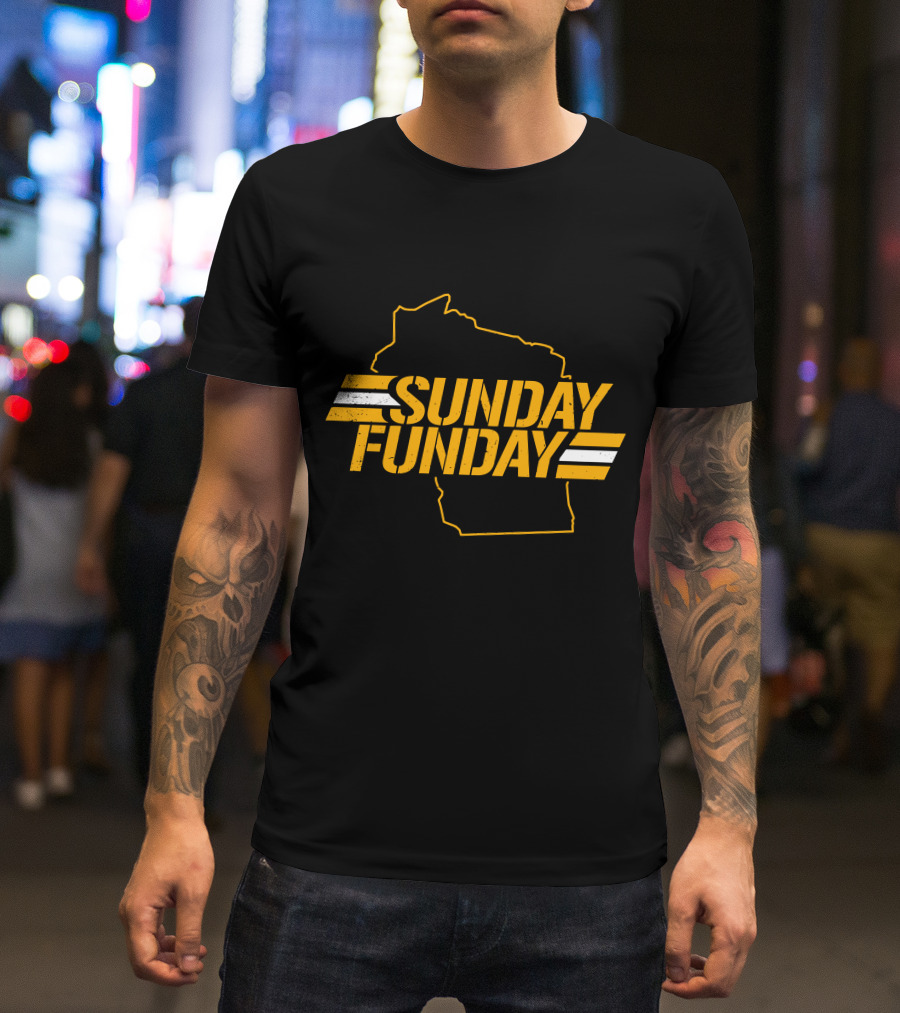 Sunday Funday Wisconsin Green Bay Packers T-Shirt