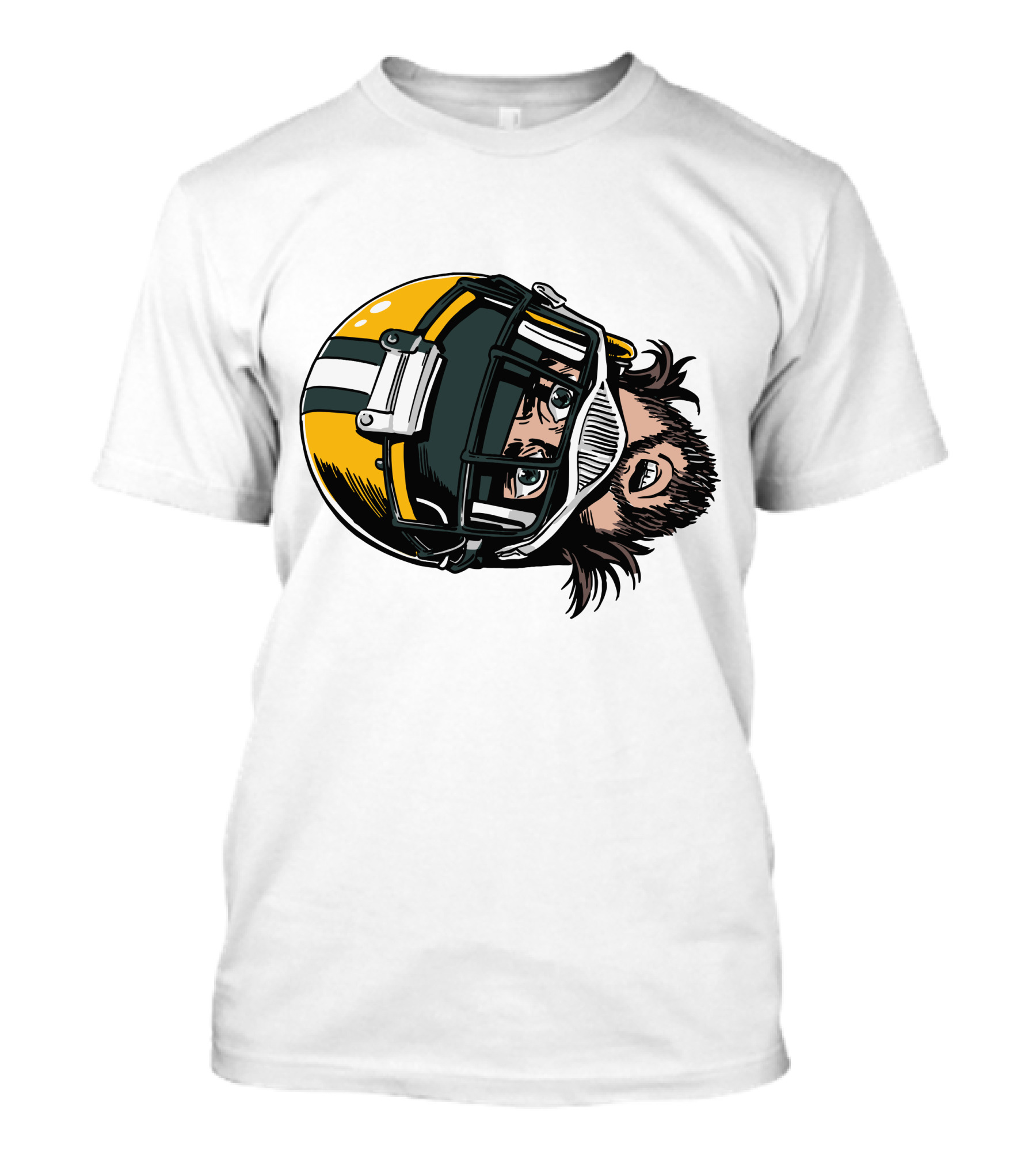 Aaron Rodgers Green Bay Packers Helmet T-Shirt