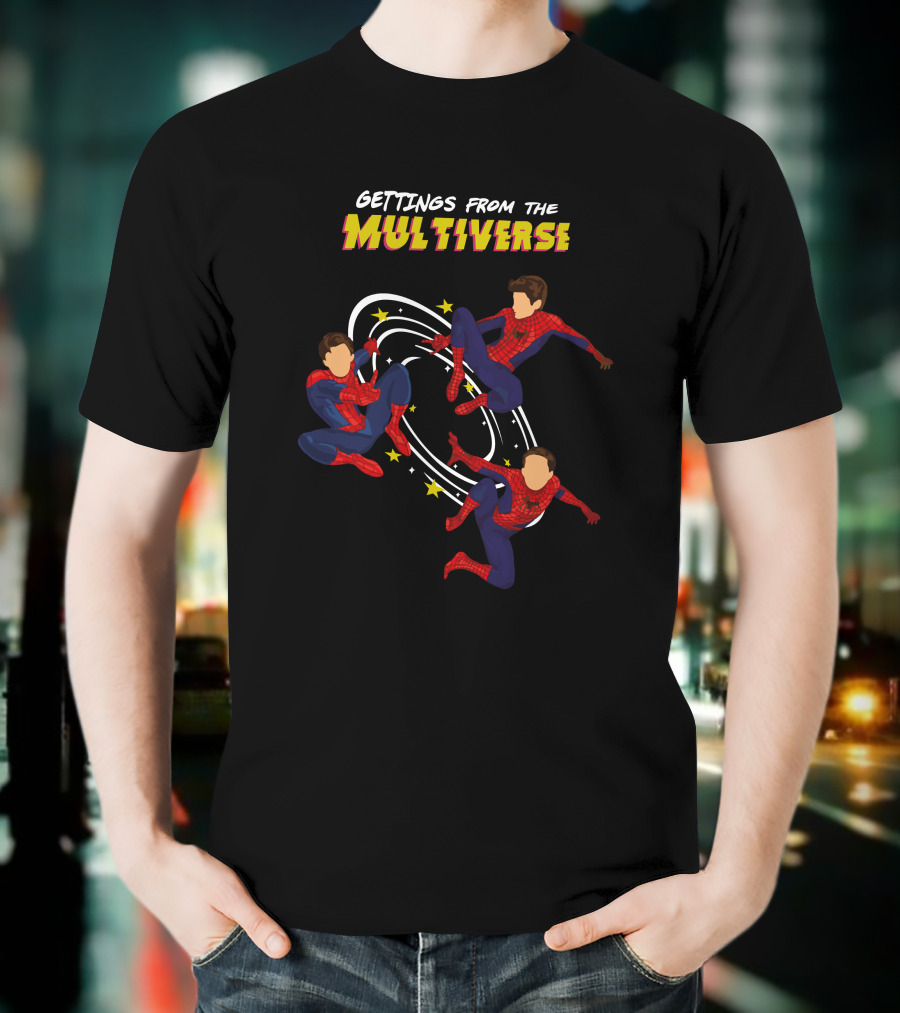 GETTINGS FROM THE MULTIVERSE SPIDER-MAN TRIO T-Shirt