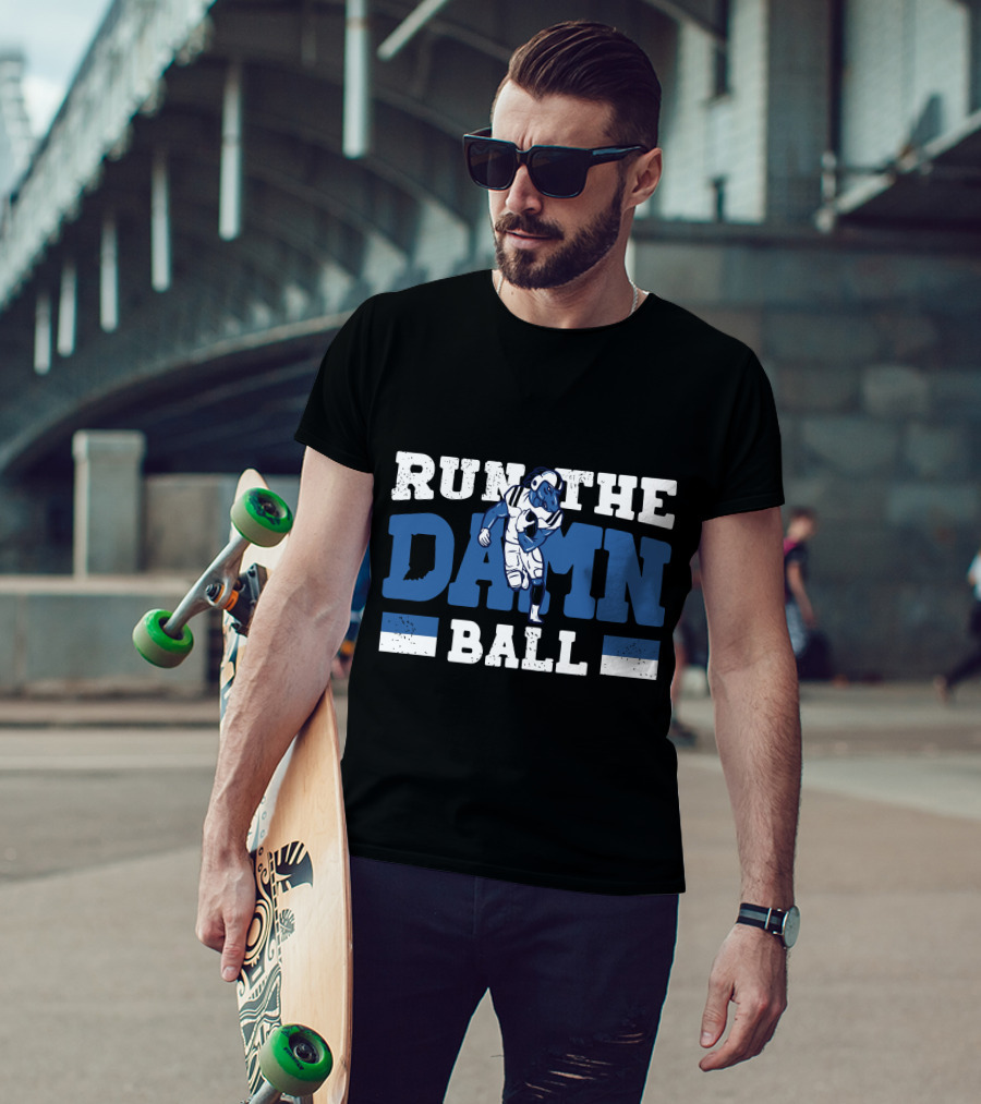 Run The Damn Ball Colts Football Player Iconic T-Shirt