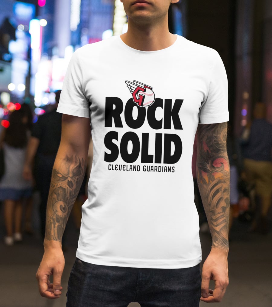 Cleveland Guardians Rock Solid Baseball Winged T-Shirt