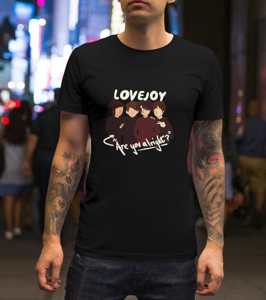 Lovejoy Are You Alright Pebble Brain Band Group Image T-Shirt