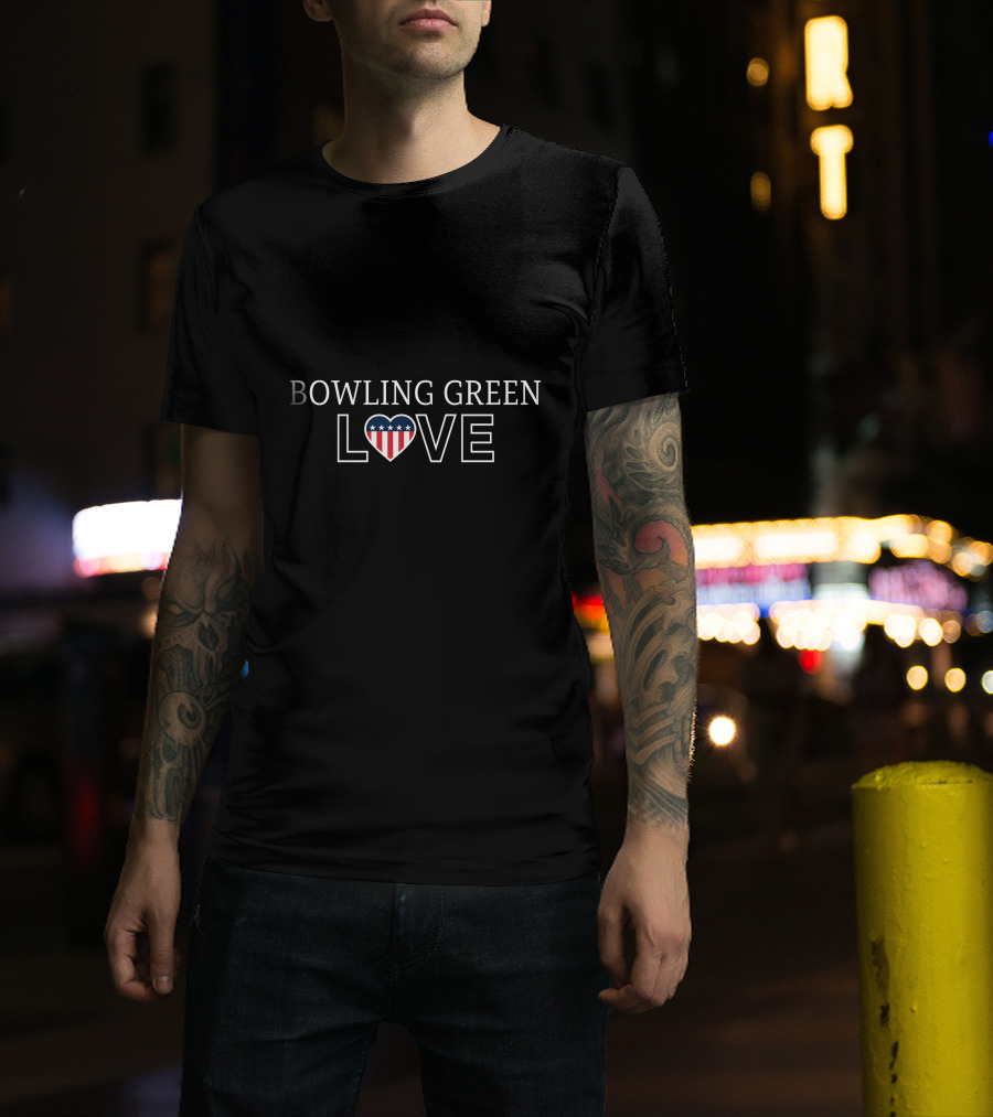 Bowling Green Love Heart Stars Stripes T-Shirt