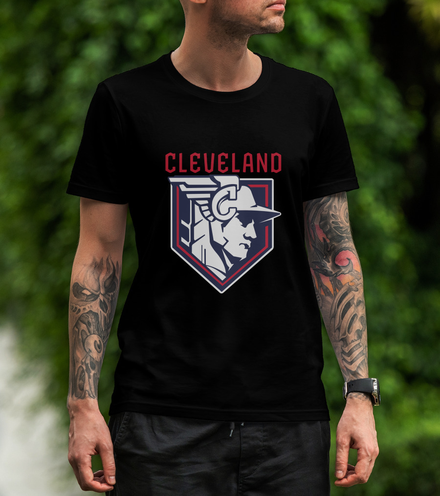 Cleveland Guardian-Inspired Baseball Emblem T-Shirt