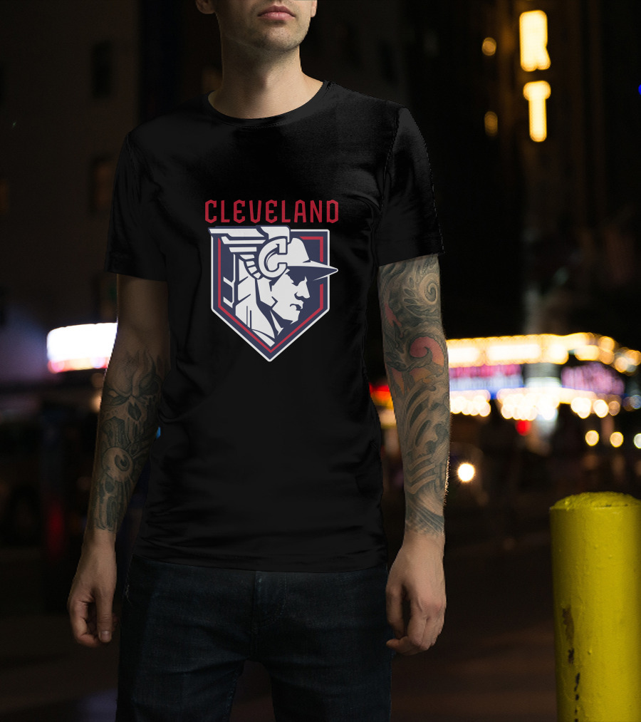 Cleveland Guardian-Inspired Baseball Emblem T-Shirt