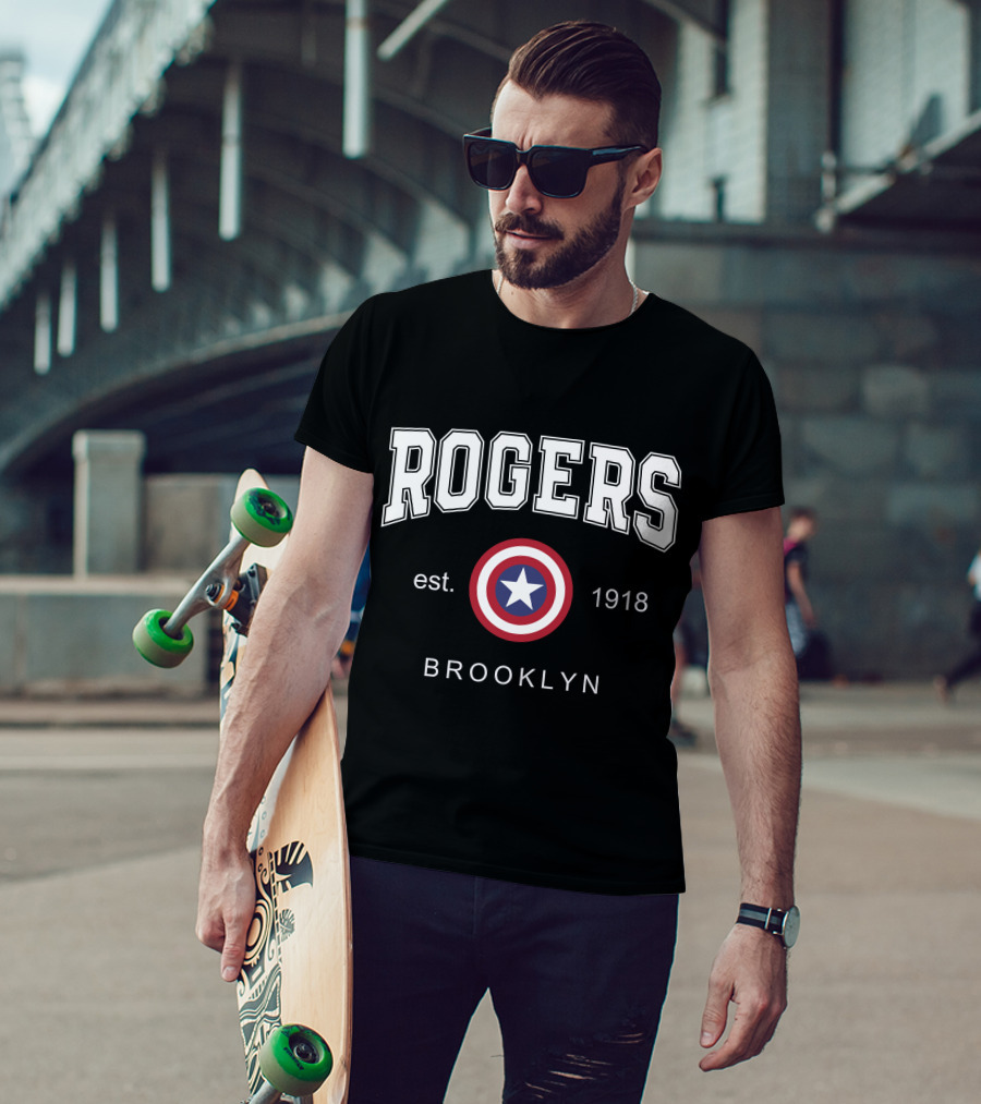 Rogers Est 1918 Brooklyn Star Shield T-Shirt