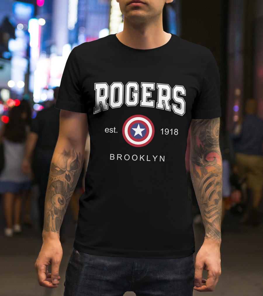 Rogers Est 1918 Brooklyn Star Shield T-Shirt