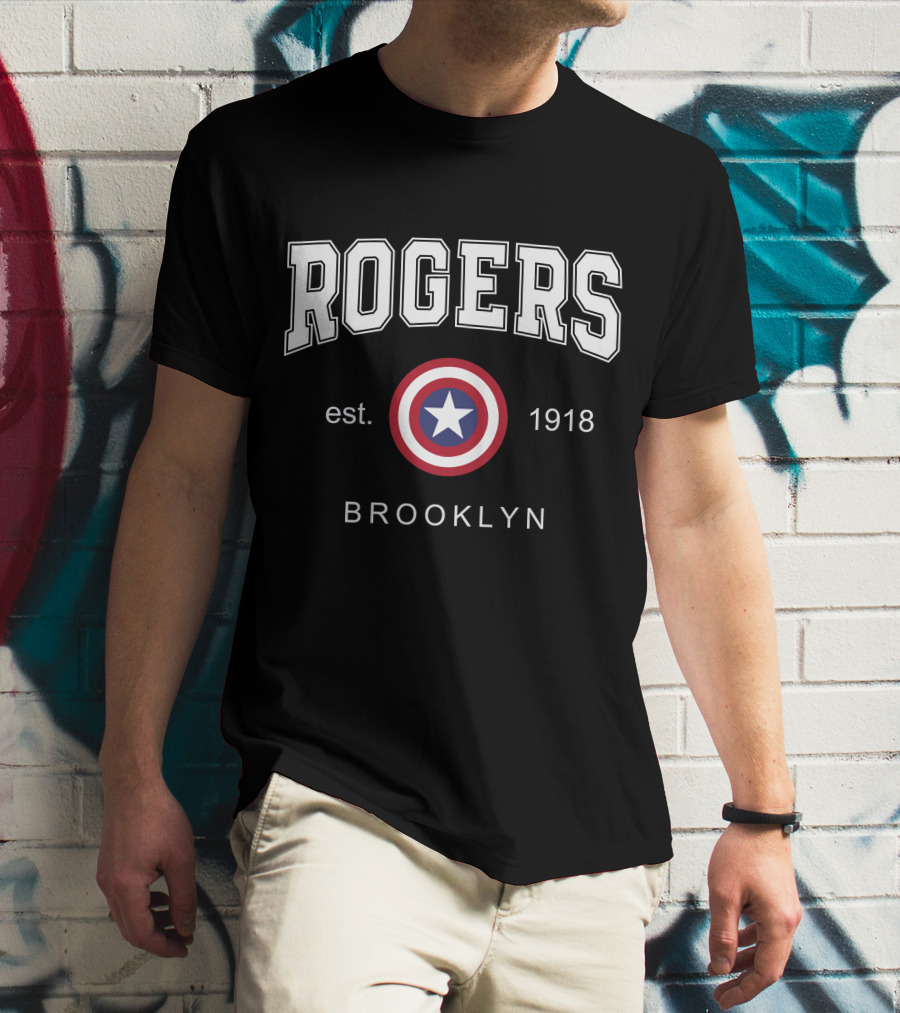 Rogers Est 1918 Brooklyn Star Shield T-Shirt