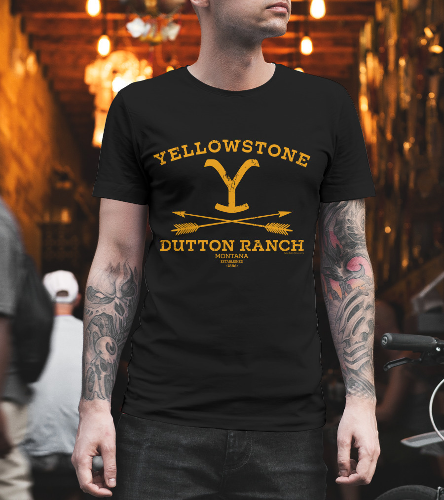 Yellowstone Dutton Ranch Montana Established 1886 Arrows T-Shirt