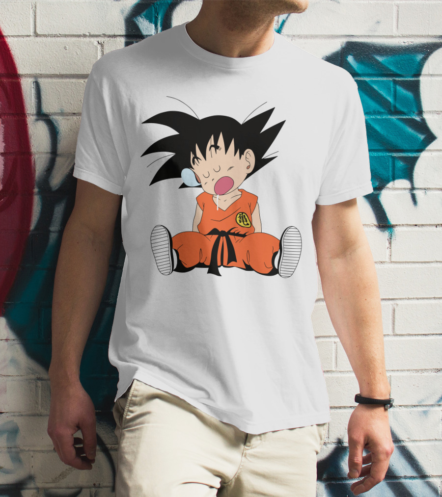 Baby Goku Sleepy Orange Gi Krillin Kanji Bubblegum Drool T-Shirt