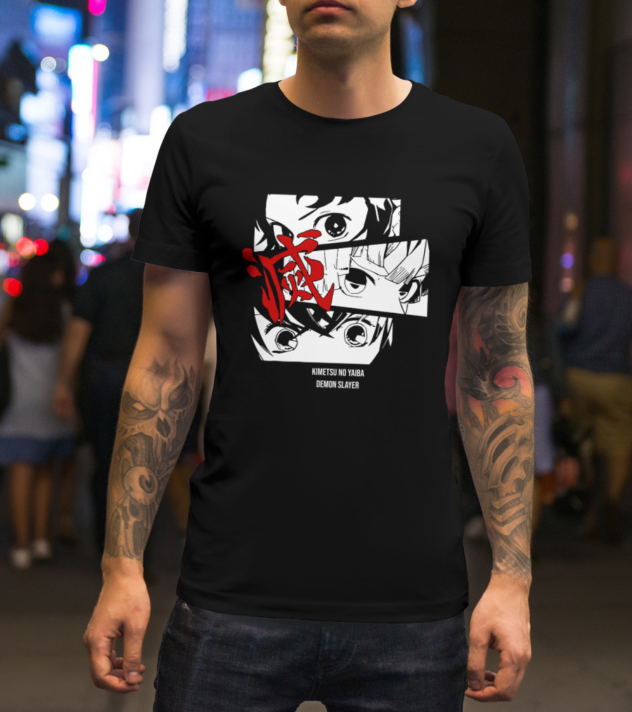 Kimetsu No Yaiba Demon Slayer Manga Panel Art Eyes T-Shirt