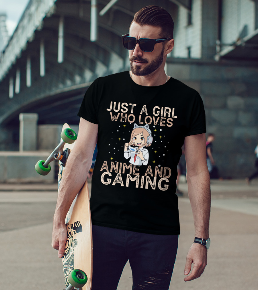 Just A Girl Who Loves Anime And Gaming T-Shirt