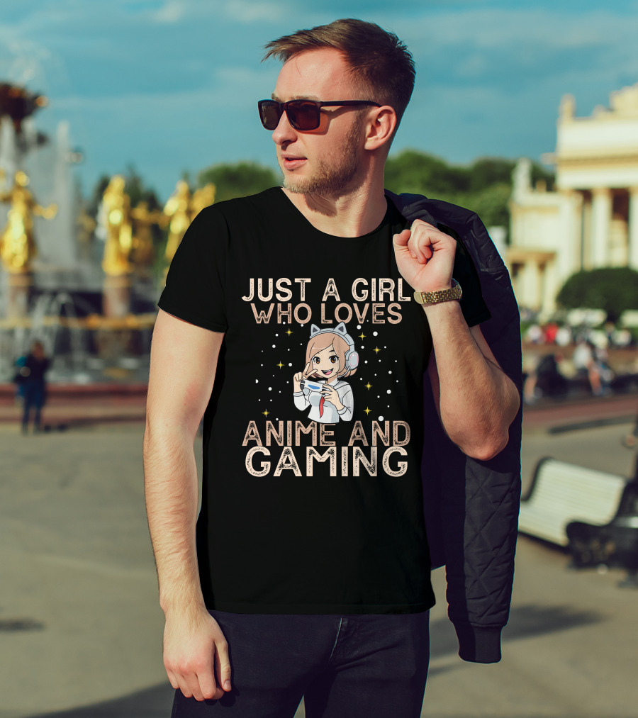 Just A Girl Who Loves Anime And Gaming T-Shirt