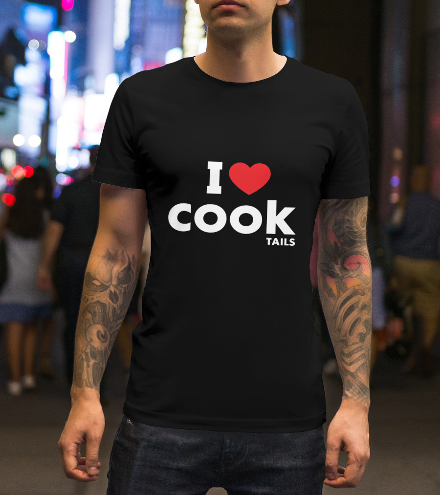 I Love Cocktails Cook Tails Funny Drinking Pun T-Shirt