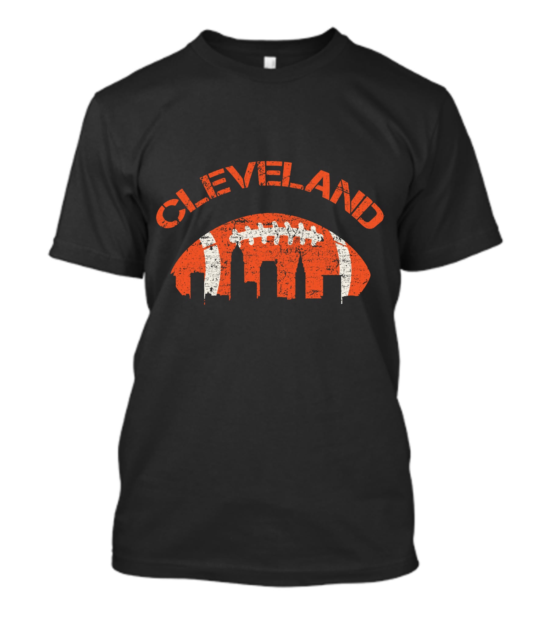 Vintage Cleveland Skyline Football T-Shirt
